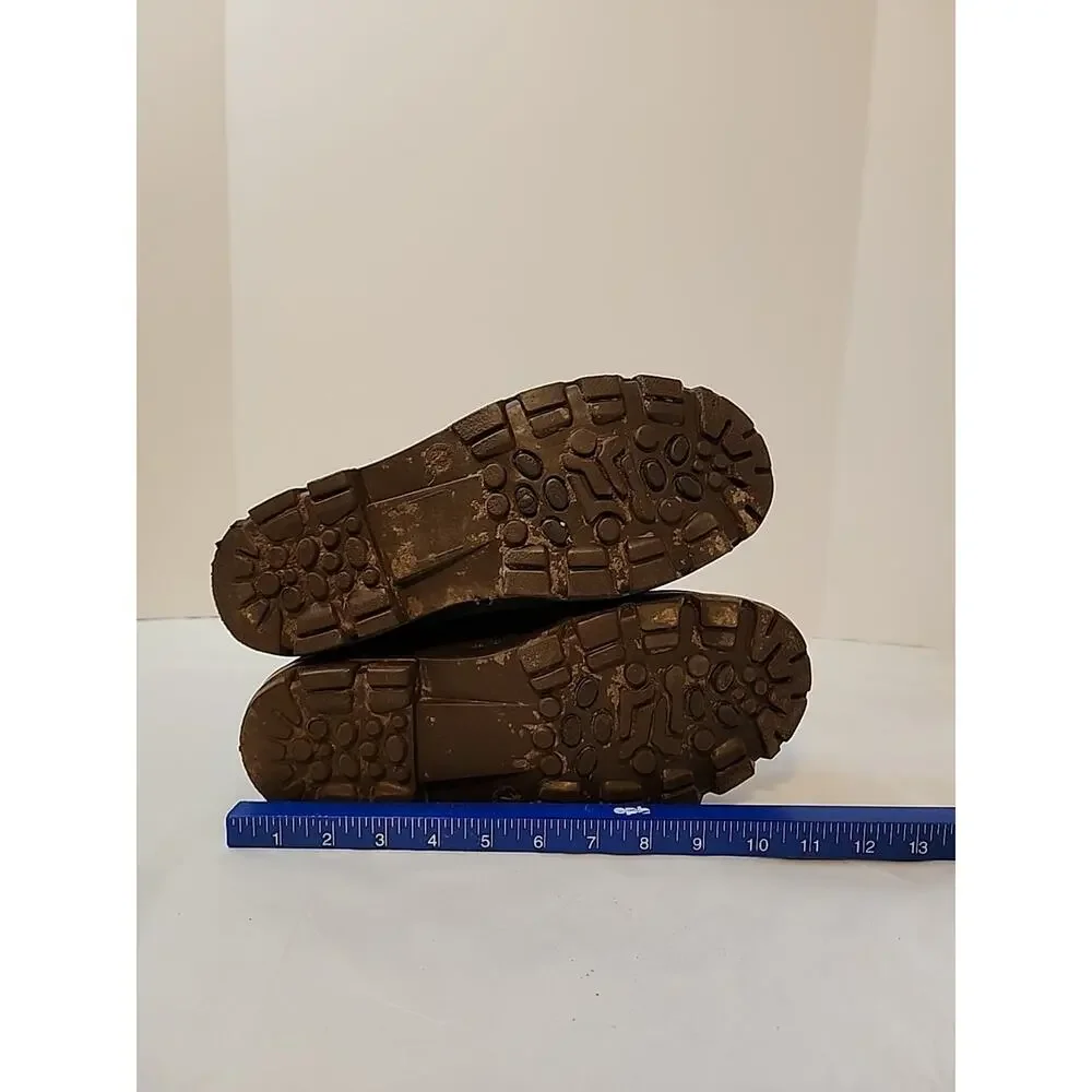 Ll Bean Mens Duck Boots Winter Insulated Size 7 Brown Leather Rubber Wool